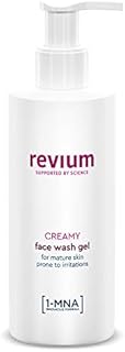 Revium Creamy Face Wash Gel with 1-MNA Molecule, Wakame Algae, Ceramides, Cotton Seed Oil, Vitamin E and Aquaxyl, 200ml