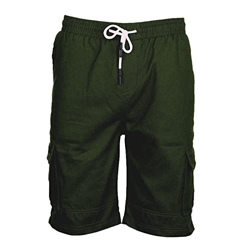 Mens Cargo Shorts Athletic Workout Gym Sweat Shorts Summer Casual Drawstring Elastic Waist Bermuda Short with Pockets2