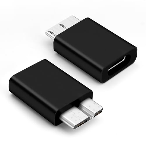 BORLTER CLAMP Adaptateur de Disque Dur USB C vers USB 3.0 Micro-B pour Disque Dur Externe/SSD, Compatible avec WD, Seagate, Toshiba, Samsung T3/T5 SSD et...