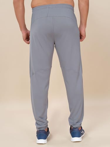 Image of TECHNOSPORT Men's Plus Size Solid Slim Fit Track Pant with Quick Dry SPF50+ for Running, Workout & Sports