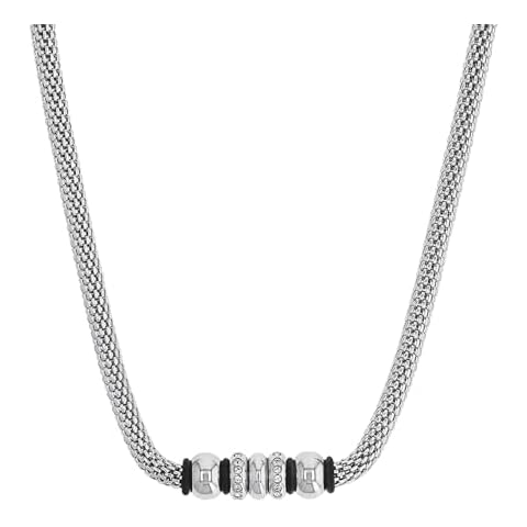 s.Oliver Silver Necklace with Crystals Cover