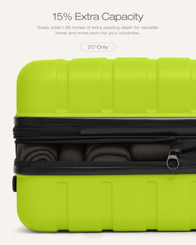 Image of Coolife Luggage Set, Lightweight Durable Hardshell, 3 piece, Green new | Upgraded Polycarbonate Shell Suitcase,360 Spinner Double Wheels,Expandable(20''only),Tsa Lock,Aluminum Handle,Nested Design