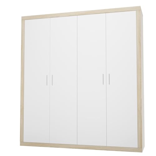 Somnia Descanso - Armario 4 Puertas Batientes con Altillo Modelo Mandi para Dormitorios de Matrimonio o Individuales, Color...