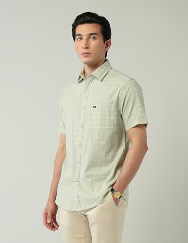 Image of AD by Arvind Modern Slim Fit Tartan Checked Shirt