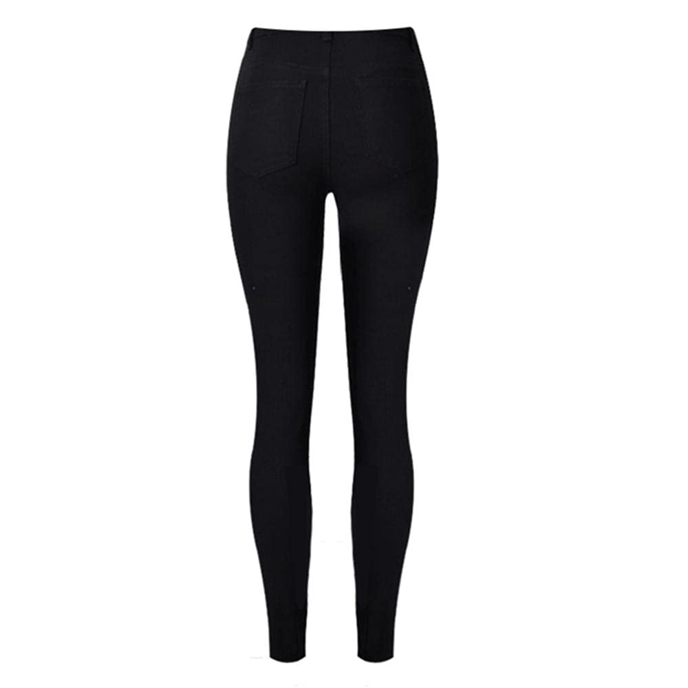 Loch zerrissene Jeans für Frauen Hohe Taille Freund Jeans Femme Unregelmäßige Loch Schwarze Jeans Frauen Persönlichkeit Sexy Hüfte Push Up Pants-Farbe1_38.