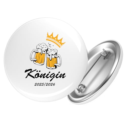 Huuraa Ansteckbutton Königin 2025/26 Schützenfest Geschenk Größe 59mm Königin 2025/26 Accessoire