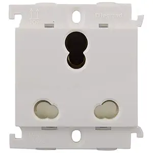 Legrand Mylinc Polycarbonate 16A 3 Pin Multi Socket 675555 (White)