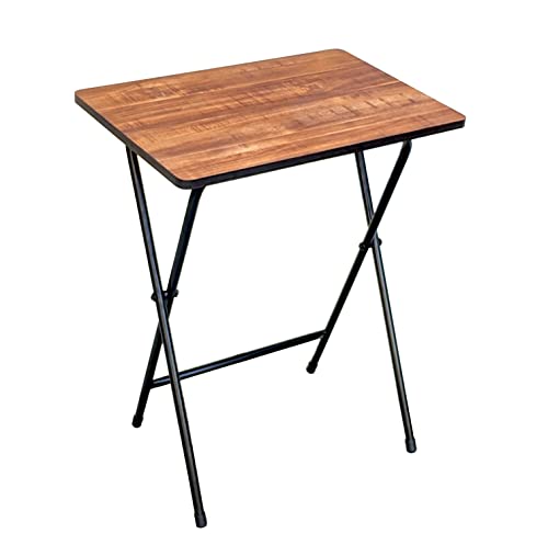Image of ANEXO Metal Folding Computer Work from Home Table for Laptop Study Office Foldable Desk (Teak)