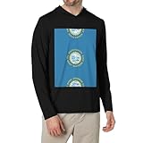Design classique : ce t-shirt à capuche à manches longues pour homme avec imprimé drapeau du Dakota du Sud présente un style classique. Respire l'élégance et le charme.