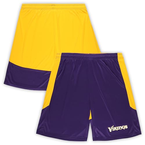 Fanatics Men's Purple/Gold Minnesota Vikings Big & Tall Launch Shorts