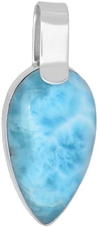 ERCE Larimar Gemstone Pendant drop, 925 Sterling Silver