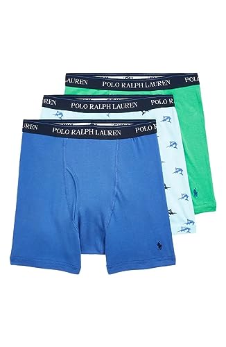POLO RALPH LAUREN 3 pack boxer briefs x-large Liberty/Soft Aqua/Vineyard Green