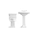 Kohler K-6424-0 Memoirs Classic Comfort Height Skirted One-Piece Compact Elongated 1.28 GPF Toilet with AquaPiston Flush Technology and Left-Hand Trip Lever, White, 28.25 x 18.00 x 27.75 inches