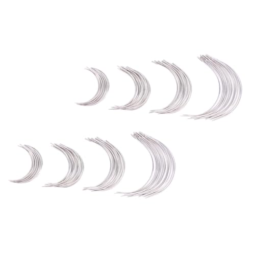 ULDIGI Big Eye Looper Sewing Needles 96pcs Set Curved Weaving Needles for Leather Canvas Easy to Use Light Weight Ideal for DIY Projects