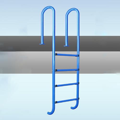 Escalera automática azul para piscina de acero inoxidable 304 miniatura 1