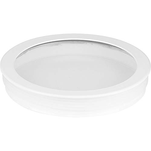 Progress Lighting Clear Glass Lens Collection Rim Coated Wet Location Outdoor Light Protection, 5 Inch Round, White (P860045-030) by Progress Lighting - Used condition - US$17.40