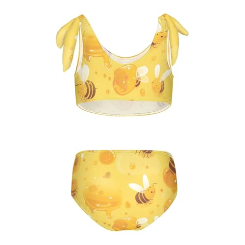 KLL Linear Bee Liquid Girl Two Piece Bikini Sets Quick-Dry Swimming Swimwear Swimwear2