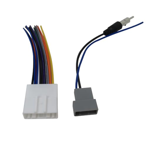 Car Radio Stereo Wire Harness with Antenna Adapter Cable Connector for Nissan 2011-2013 Juke