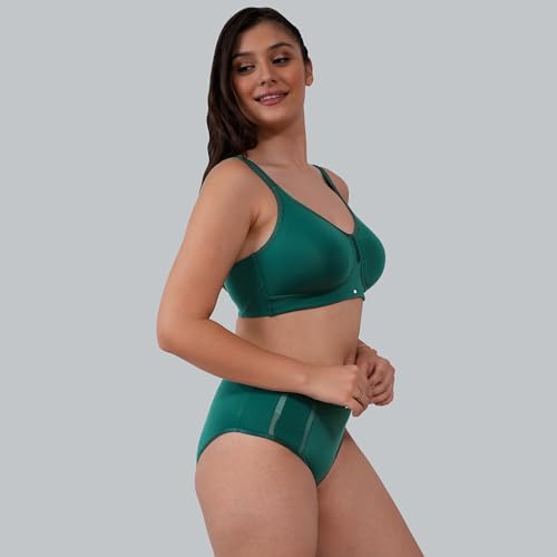Image of SOIE Women Full Coverage Minimiser Bra with High Waist Brief Set