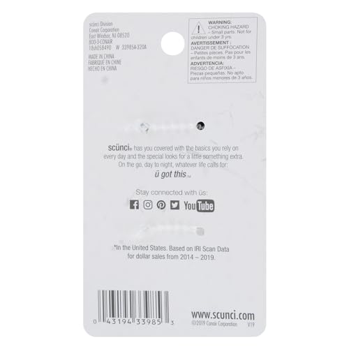 Scunci Pinzas Octopus Jaw Pequeñas, Pack de 2, Negro y Claro, Mini Pinzas para Pelo de Fijación Fuerte para Cabello Fino a Medio miniatura 2