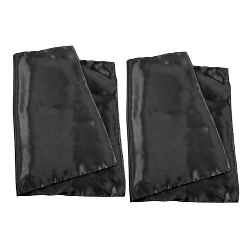 ABOOFAN 1 Par Funda de Almohada Frío Cama Cojines Funda Nordica lecho Almohada Seda Almohada de Seda Lino Cojines Decorativos Protector de Almohada Poliéster (Poliéster) Black