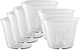 Orchid Pots with Holes, Clear Orchid Pots Plastic Planter Clear Flower Pot Indoor 5.5 inch 10 Pack