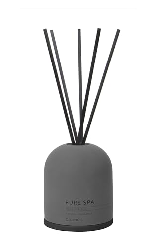 Image of Blomus - FRAGA 69226 Room Fragrance Set Magnet Room Fragrance Trendy Concrete Look Long-Lasting Natural Scent Soft Linen Room Diffuser Sticks (H x W x D: 27.5 x 9 x 9 cm, Magnet)