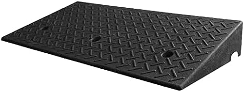 Rampa de goma antideslizante portátil resistente – 3.9-5.9 pulgadas de elevación para acera, muelle y carga de vehículos – rampa ligera para autos y camiones