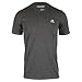 adidas Performance Men's Aeroknit Short Sleeve Tee, Black/Colored Heather, Small
