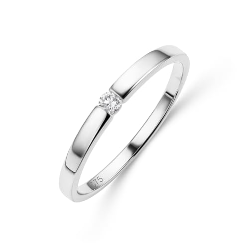 Bague de fiançailles or blanc et diamant précieux fabriqué à la main pour femme