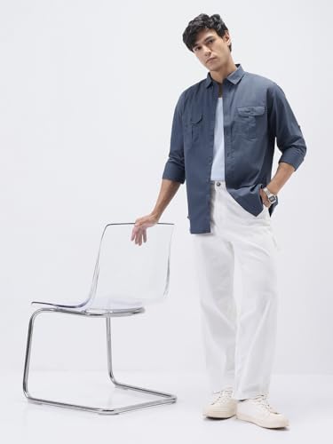 Image of Urbano Fashion Men's Cotton Full Sleeve Regular Fit Casual Solid Shirt