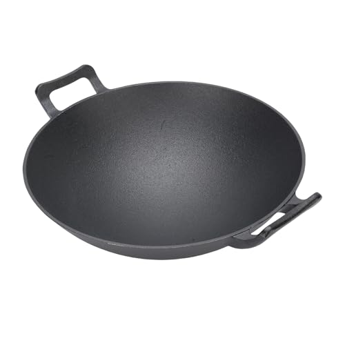 Wok de hierro fundido 32 cm redondo con doble asa miniatura 5