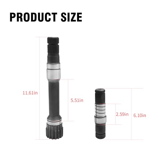 Vkinman Front Right CV Axle Intermediate Shaft Inner Shaft Kit Replacement for Ram 1500 2012-2022, Replace# 68257420AF, 68257421AF, 68257422AF, 722N695BK by Vkinman - Image 2
