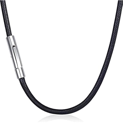HLMYER 3mm Braided Leather Necklace Cord Cover