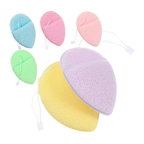 NULYLU 6pièces Éponges Nettoyantes Pour Visage Lot De Tampons Exfoliants Forme Goutte Eau Douce Respectueuse Peau