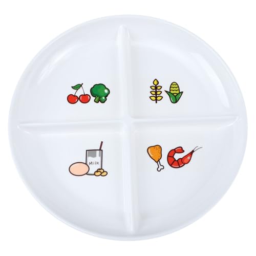Ciieeo Food Tray Dividers Compartmented Plates for Adults Breakfast Tray Material for Long Use