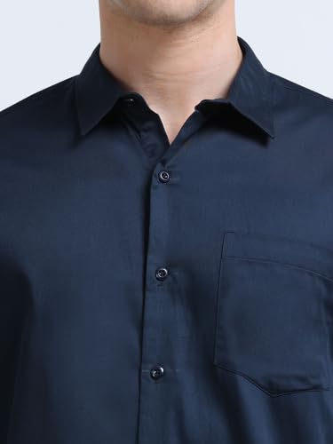 Image of Miraan Men's Satin Long Sleeve Casual Shirt (GASATIN)