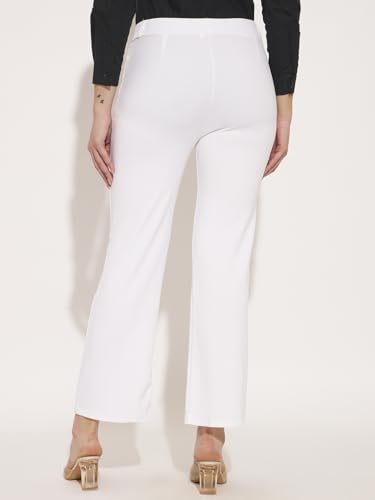 Image of Vogaan Women High Rise High Waist Trousers Flared Korean Style Formal Pants| Elegant Workwear for Office, College & Events