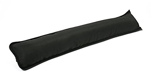 Plain Fabric Draught Excluder Decorative Simple Door or Window Draft Guard, Energy Saver. (Black) โ image 1