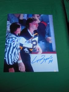 Bruins Lyndon Byers Autographed 8x10 Bloody Picture