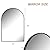 Arched Wall Mirror for Bathroom,Mirrors for Wall,24''x36'',Vanity Mirror for Bedroom Dresser, Entryway, Living Room, Metal Frame (36''x24'',Black)
