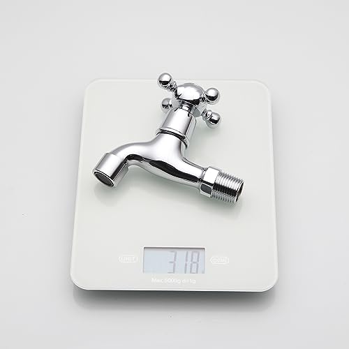 Chrome Brass Outdoor Wall Mounted Water Tap Balcony Mop Basin Garden Faucet, Laundry Utility Faucets