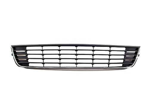 Image of Fits in VW CADDY TORAN 2010 to 2015 FRONT BUMPER LOWER CENTRE GRILLE WITH CHROME OE 1T0853677C9B9, 1T0853677D9B9