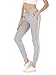 Produktbild OranDesigne Damen Sporthose Streifen Freizeithose Jogging Hose Traininghose Fitness High Waist Lang Sweathose Elastischer Bund Jogginghose A Grau Small