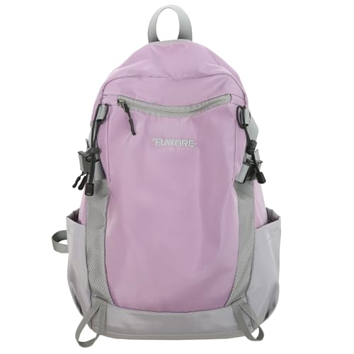 Sac à dos de voyage et cours pour étudiant au design bicolore coréen