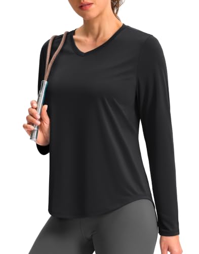 Women's Long Sleeve Workout Tops, XS-3XL  - image 1