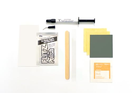 Clear - Quartz Worktop Repair Kit - Granite Repair Kit - Chip Repair for Quartz, Granite, Marble, Corian, Porcelain, Acrylic, Edge Chips, Cracks - HIMG Surface Repair