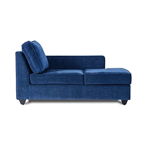 Image of Wakefit Malphino 2 Seater Sofa Set | 3 Year Warranty | Wooden, Napper - Cobalt Blue