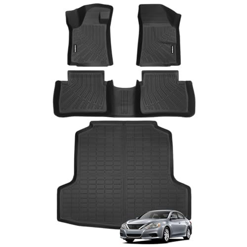 Naibeve Floor Mats for 2013-2018 Nissan Altima - All Weather Custom Fit for Nissan Altima Floor Mats & Cargo Mat Waterproof Interior Accessories