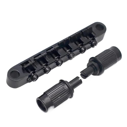 LP/SG用ギターブリッジ エレキギターブリッジ ブラック レギュラーサドルブリッジ